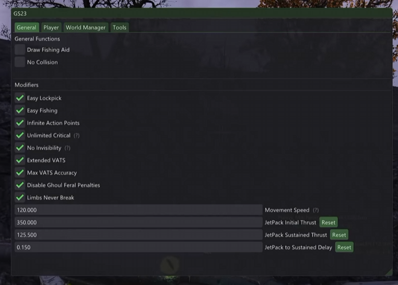 VATS & Player Modifiers